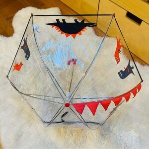 NWT Gymboree Boys Clear Translucent Dinosaur Umbrella (Red/Navy/Black)
